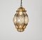 Venetian Amber Murano Glass Ceiling Light with Iron Frame, Italy, 1940s, Image 2