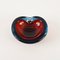 Blue and Red Sommerso Murano Glass Heart-Shaped Bowl by Flavio Poli, Italy, 1960s, Image 10
