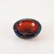 Blue and Red Sommerso Murano Glass Heart-Shaped Bowl by Flavio Poli, Italy, 1960s 4
