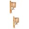 Mid-Century Rattan Lantern Sconces by Louis Sognot, France, 1960s, Set of 2 1