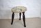 Antique Mahogany Stool with Tapestry Upholstered Seat 3