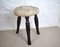 Antique Mahogany Stool with Tapestry Upholstered Seat 6