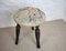 Antique Mahogany Stool with Tapestry Upholstered Seat 2