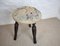 Antique Mahogany Stool with Tapestry Upholstered Seat, Image 2