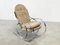 Upholstered Chrome Rocking Chair, 1970s 3