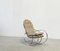 Upholstered Chrome Rocking Chair, 1970s, Image 1