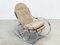 Upholstered Chrome Rocking Chair, 1970s, Image 2