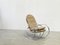 Upholstered Chrome Rocking Chair, 1970s, Image 4