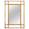 Miroir Mural Rectangulaire Mid-Century en Bambou et Rotin, 1970s 1