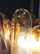 Lámpara de araña italiana de pétalos de cristal de Murano ámbar, Imagen 3