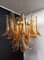 Italian Amber Murano Glass Petal Chandelier, Image 7