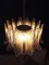 Lámpara de araña italiana de pétalos de cristal de Murano ámbar, Imagen 9