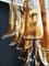 Lampadari a forma di petalo in vetro di Murano ambrato, Italia, set di 2, Immagine 3