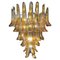 Italian Amber Murano Glass Petal Chandelier, Image 1