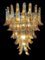 Lampadario a forma di petalo in vetro di Murano ambrato, Italia, Immagine 3