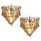 Lámparas de araña italianas de cristal de Murano en ámbar. Juego de 2, Imagen 1