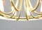 Lampada da soffitto grande Mid-Century in ottone e vetro, anni '60, Immagine 6