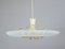 Large Mid-Century Brass and Glass Ceiling Light, 1960s, Image 1
