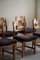 Razorblade Chairs in Oak and Lambswool attributed to Henning Kjærnulf, 1960s, Set of 6 5
