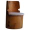 Brutalistischer Wabi-Sabi Skulpturaler Geschnitzter Stump Chair aus Kiefernholz, Schweden, 1970er 1