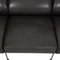 Drei-Sitzer 3303 Sofa aus patiniertem schwarzem Anilinleder von Arne Jacobsen, 1980er 10