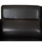 Three-Seater 3303 Sofa in Patinated Black Aniline Leather by Arne Jacobsen, 1980s 6