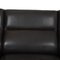 Three-Seater 3303 Sofa in Patinated Black Aniline Leather by Arne Jacobsen, 1980s 7
