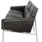 Drei-Sitzer 3303 Sofa aus patiniertem schwarzem Anilinleder von Arne Jacobsen, 1980er 4