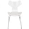 Chaises Grandprix Blanches par Arne Jacobsen, Set de 3 11