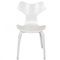 Chaises Grandprix Blanches par Arne Jacobsen, Set de 3 2