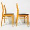 Vintage Danish Dining Chairs in Black Skai, Set of 2, Image 2