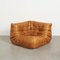 Cognac Leather Togo Corner Sofa by Michel Ducaroy for Ligne Roset, 1980s, Image 4