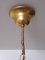 Lámparas de araña en forma de gavilla de trigo de latón dorado, años 70. Juego de 2, Imagen 4