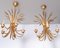 Gilded Brass Wheat Sheaf Chandeliers, Italy, 1970s, Set of 2, Image 7