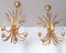 Lámparas de araña en forma de gavilla de trigo de latón dorado, años 70. Juego de 2, Imagen 7