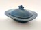 Vintage Italian Margherita Centerpiece in Blue Earthenware by A. Campi for Laveno, 1965 1