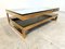 Vintage Two Tier 23kt Coffee Table from Belgo Chrom / Dewulf Selection, 1970s 2