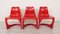 Red Model 290 Dining Chairs by Steen Ostergaard for Cado, Set of 6, Image 1