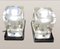 Glass Ice Cube Table Lamps or Wall Lights in the style of Peill & Putzler, 1970s, Set of 2 4