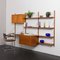 Mid-Century Danish Three Bay Teak Wall Unit with Dresser in the style of Poul Cadovius, 1960s 5