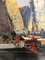 Jan Van De Helder, Petit Port Animé, Oil on Canvas, 20th Century, Image 4