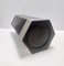 Vintage Hexagonal Umbrella Stand in Black Glazed Metal and Satined Steel by Velca, 1960s, Image 9