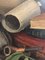 Pierre Jaques, Atelier avec livres et travaux de l'artiste, Oleo sobre lienzo, Enmarcado, Imagen 7