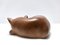 Vintage Hand Carved Wooden Sleeping Cat by De Stijl, 1980s, Image 6