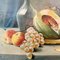 Biedermeier Artist, Still Life with Flowers and Fruit, Early 19th Century, Oil Painting, Framed 9