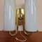 Art Deco Wandlampe aus Messing & Glas, 1950er 3