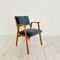 Mid-Century Armchair in Beech & Velvet, 1950s 1