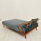 Mid-Century Tagesbett / Bett aus Buche & Samt, 1950er 12