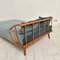 Mid-Century Tagesbett / Bett aus Buche & Samt, 1950er 6