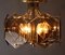 German Brass and Smoke Glass Ceiling Light attributed to Sische Leuchten, 1980e 11